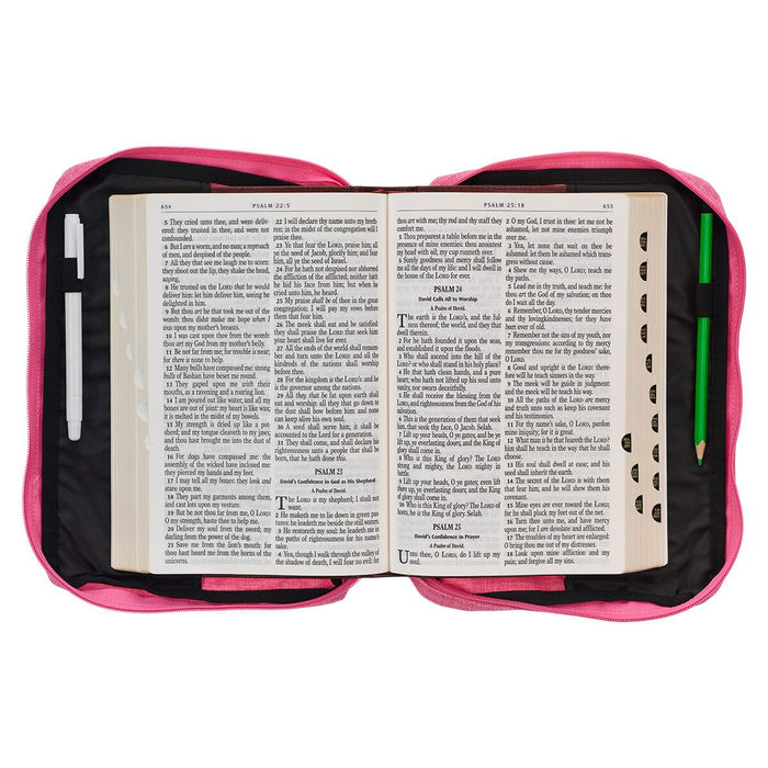 Strength & Dignity Pink Value Bible Cover - Large