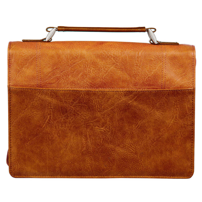 Trust in the Lord Tan and Honey-brown Classic Bible Cover - Large