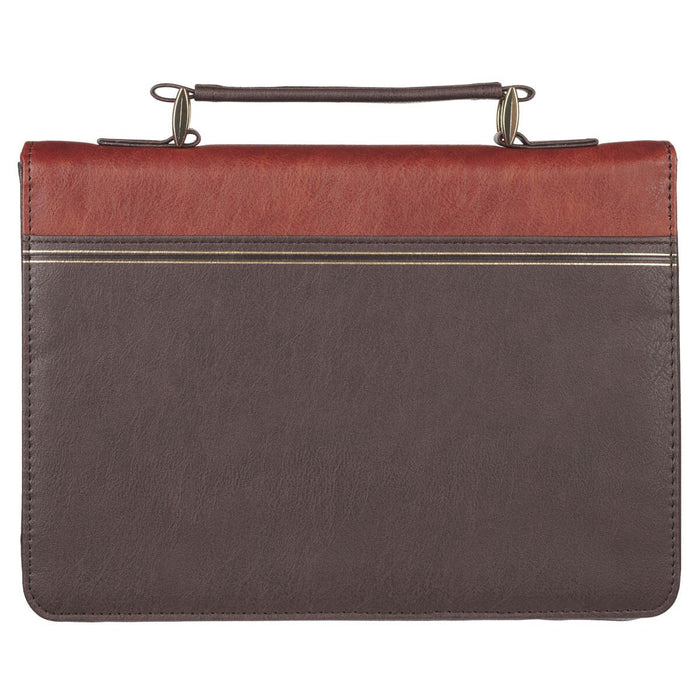 Have Made You Two-tone Brown Faux Leather Classic Bible Cover - Isaiah 46:4 - Large