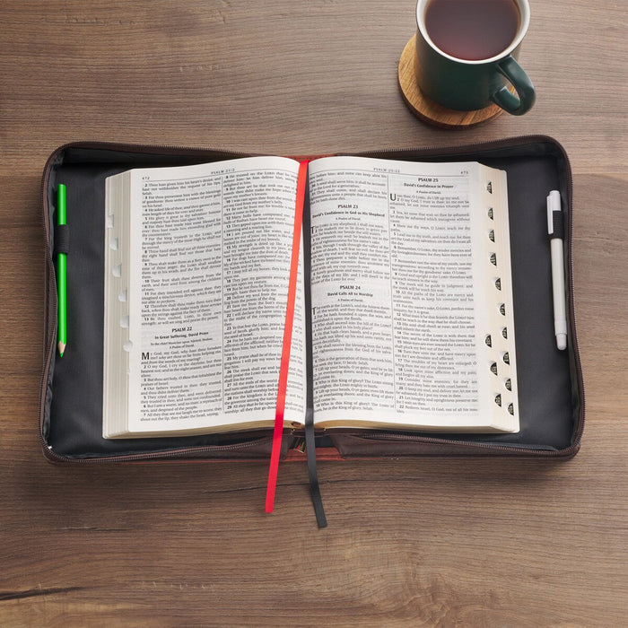 Have Made You Two-tone Brown Faux Leather Classic Bible Cover - Isaiah 46:4 - Large