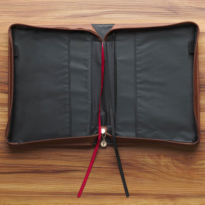 Trust Mottled Blush Faux Leather Fashion Bible Cover - Proverbs 3:5 Large