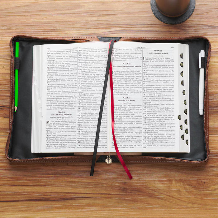 Trust Mottled Blush Faux Leather Fashion Bible Cover - Proverbs 3:5 Large