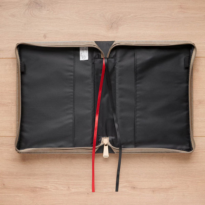 Amazing Grace Taupe Crown of Thorns Faux Leather Fashion Bible Cover - Isaiah 53:5 - Large