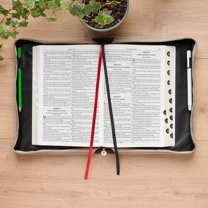 Sufficient Grace Taupe Wildflower Tapestry Faux Leather Fashion Bible Cover - 2 Corinthians 12:9 - Extra Large