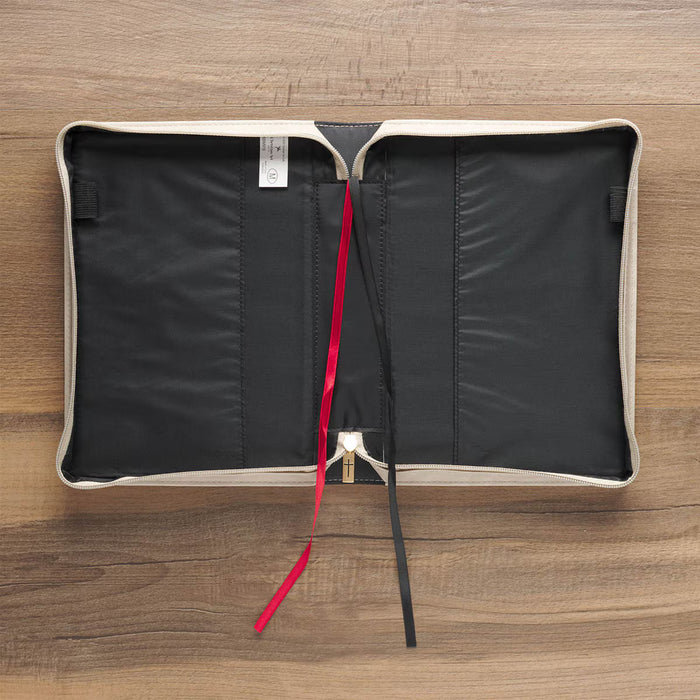 Trust in the Lord Taupe Faux Leather Fashion Bible Cover - Proverbs 3:5 - Large