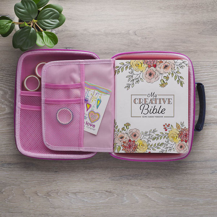 All Things Are Possible Navy Two-fold Organizer Bible Case - Matthew 19:26