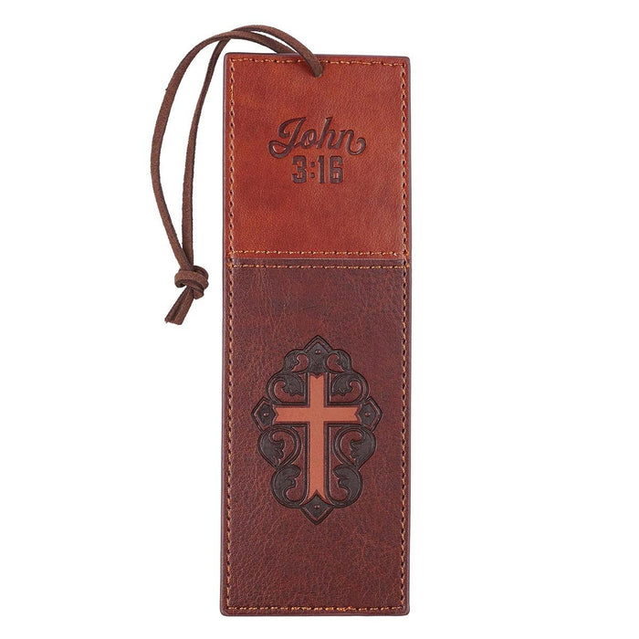 PageMarker Brown Cross - John 3:16
