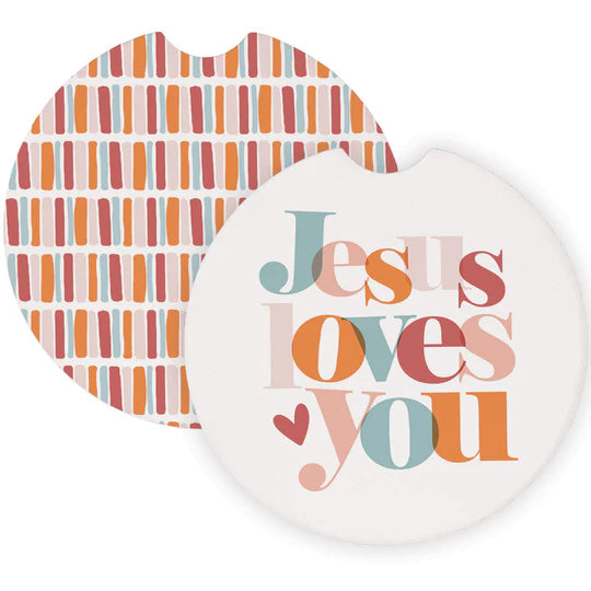 Jesus Loves You Car Coasters