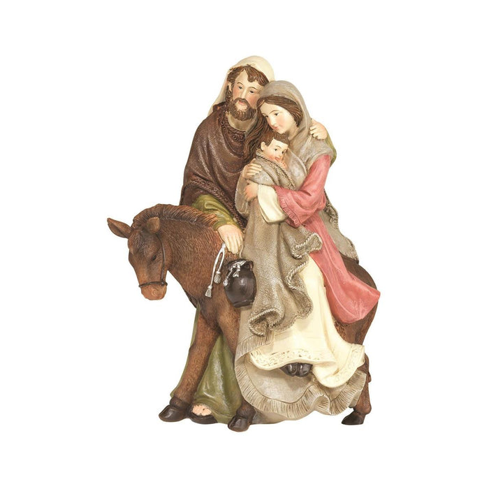 1 PIECE HOLY FAMILY ON DONKEY 8.5"H