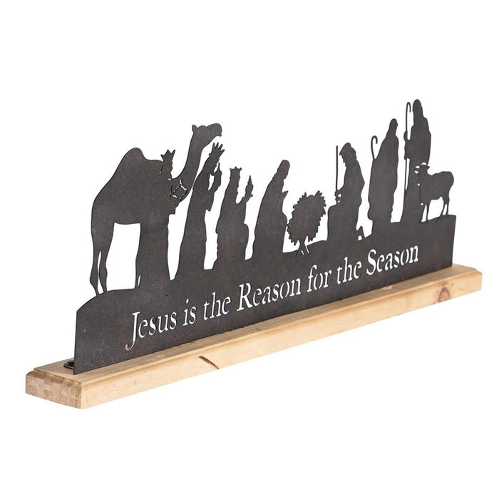 Nativity Holy Family Silhouette WoodBase