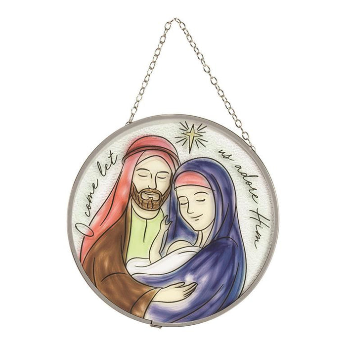 SUNCATCHER HOLY FAMILY w/SUCTION CUP