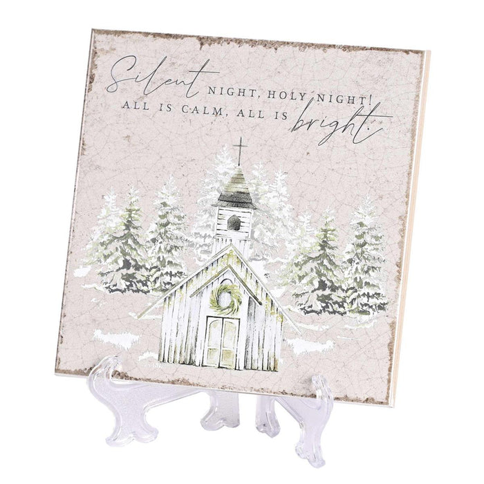 Silent Night Ceramic Plaque