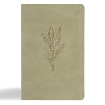 CSB Large Print Personal Size Reference Bible, Sage SuedeSoft LeatherTouch, Indexed - Morning Star Christian Bookstores