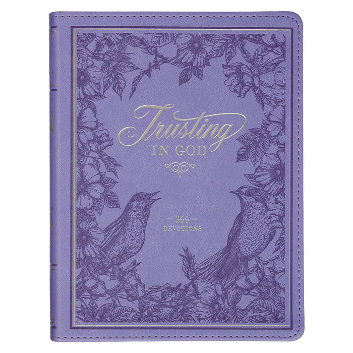 Trusting in God Lavender Faux Leather Devotional