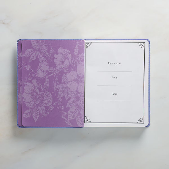 Trusting in God Lavender Faux Leather Devotional