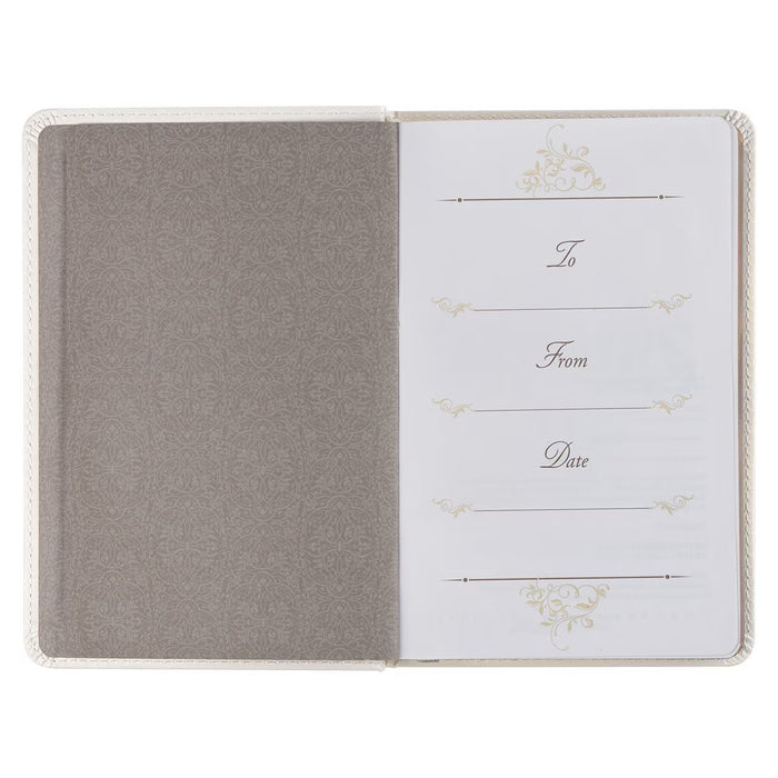 Mr. & Mrs. 366 Devotions for Couples White Faux Leather Devotional - Rob and Joanna Teigen