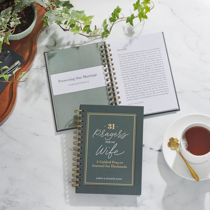 31 Prayers for My Wife Spiral Hardcover Prayer Journal for Husbands by Aaron Smith, Jennifer Smith