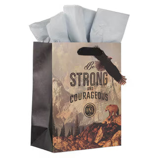 Gift Bag-Medium-Strong & Courageous Josh. 1:9