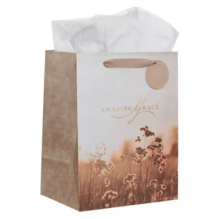 Amazing Grace Wildflower and Crown of Thorns Large Portrait Gift Bag