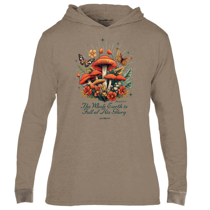 Women's Hooded T-Shirt Mushrooms