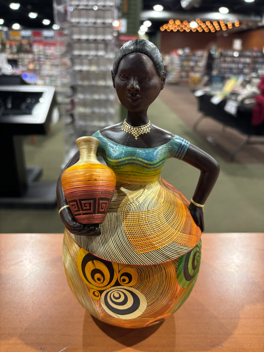 Woman Holding Jar Box