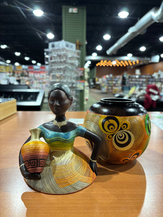 Woman Holding Jar Box