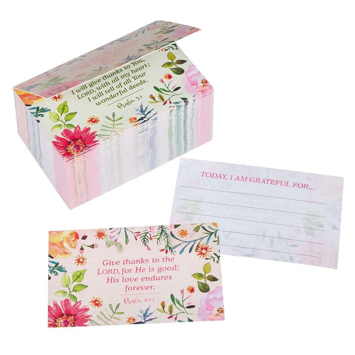 Today I'm Grateful For Orange Daisy Glass Gratitude Jar with Cards