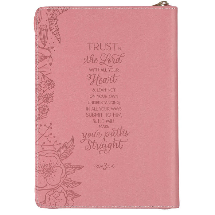 Trust with All Your Heart Faux Leather Classic Journal with Zipper