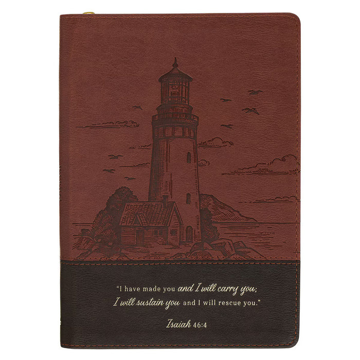 I Have Made You Brown Journal with Zipper Closure - Isa 46:4
