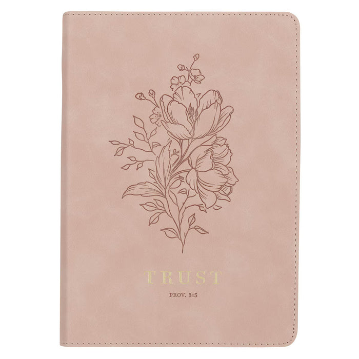 Trust Mottled Blush Faux Leather Classic Journal - Proverbs 3:5