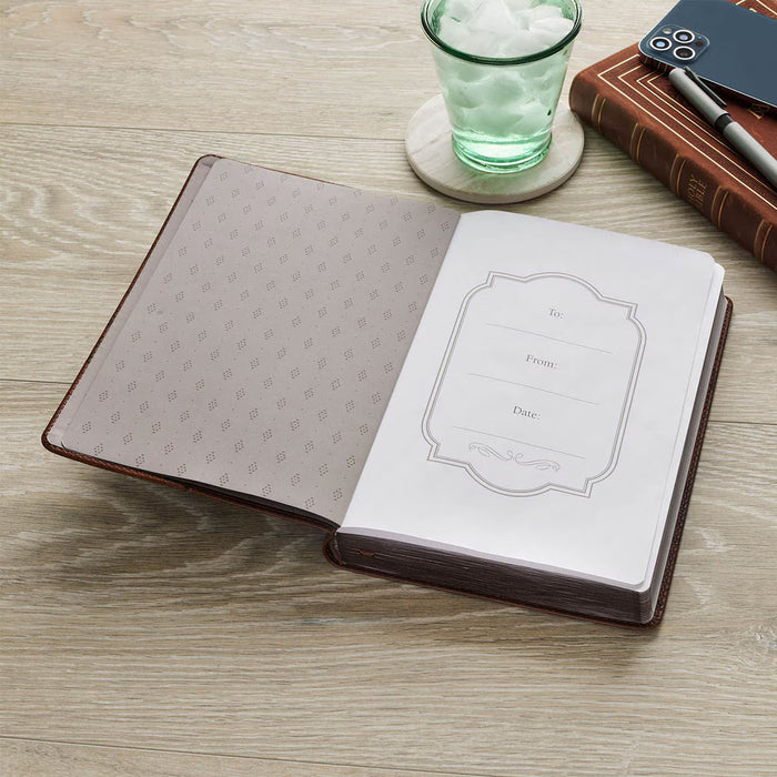 Hope in the Lord Chestnut Brown Faux Leather Classic Journal - Isaiah 40:31
