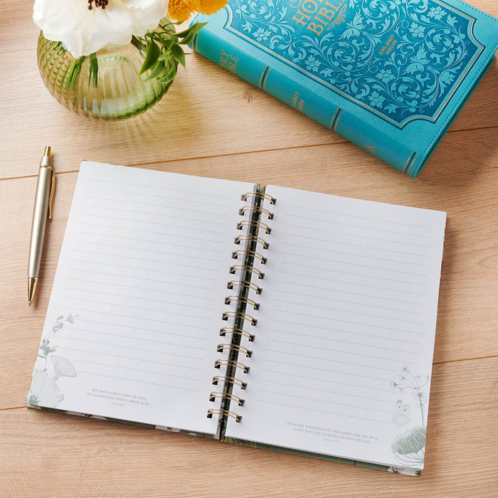 Be Still Sage Blossom Spiral Journal - Psalm 46:10