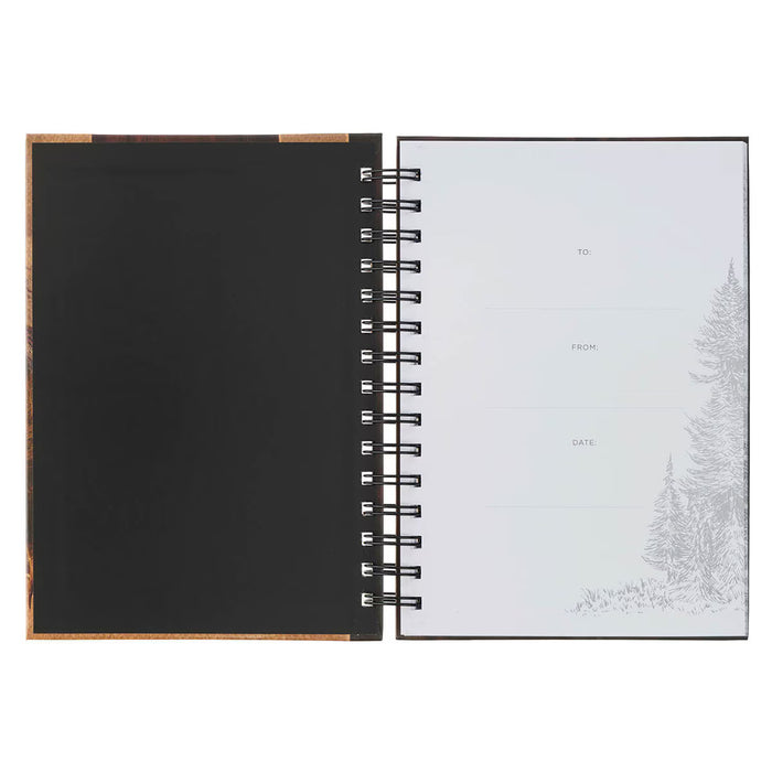 Man of God Brown Trailhead Large Spiral Journal - 1 Timothy 6:11