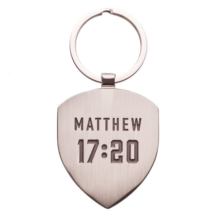 Faith Mountain Vista Metal KeyRing - Matthew 17:20