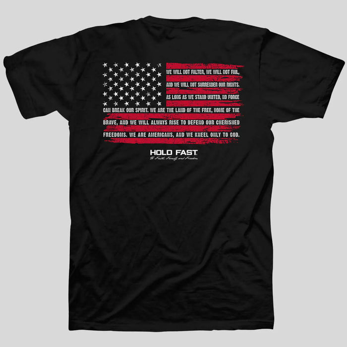 Hold Fast Mens T-Shirt We Will Not Falter