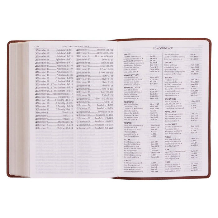 KJV Saddle Tan Faux Leather Super Giant Print Bible