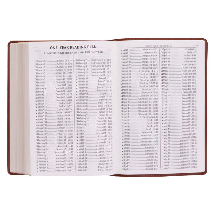KJV Saddle Tan Faux Leather Super Giant Print Bible