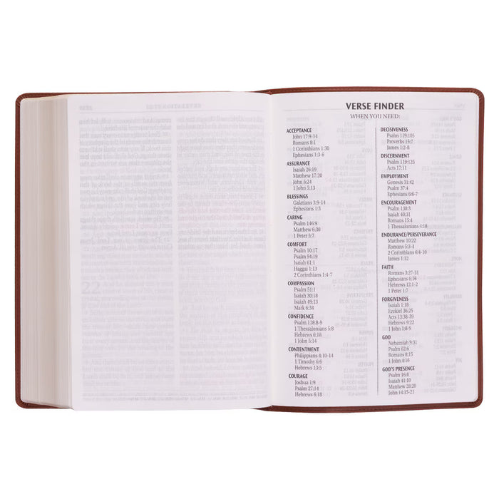 KJV Saddle Tan Faux Leather Super Giant Print Bible