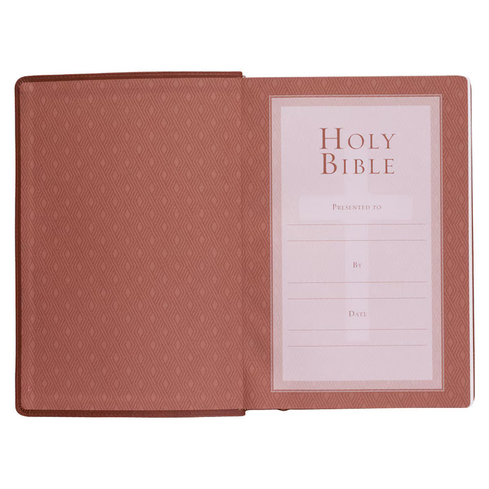 KJV Saddle Tan Faux Leather Super Giant Print Bible