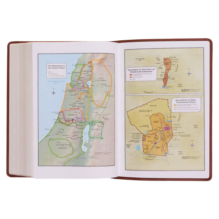 KJV Saddle Tan Faux Leather Super Giant Print Bible