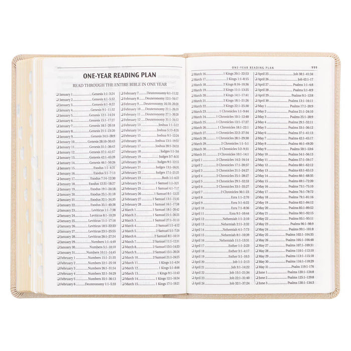 KJV Pearlized Ivory Faux Leather  Deluxe Gift Bible with Thumb Index