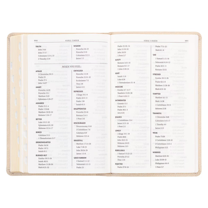 KJV Pearlized Ivory Faux Leather  Deluxe Gift Bible with Thumb Index