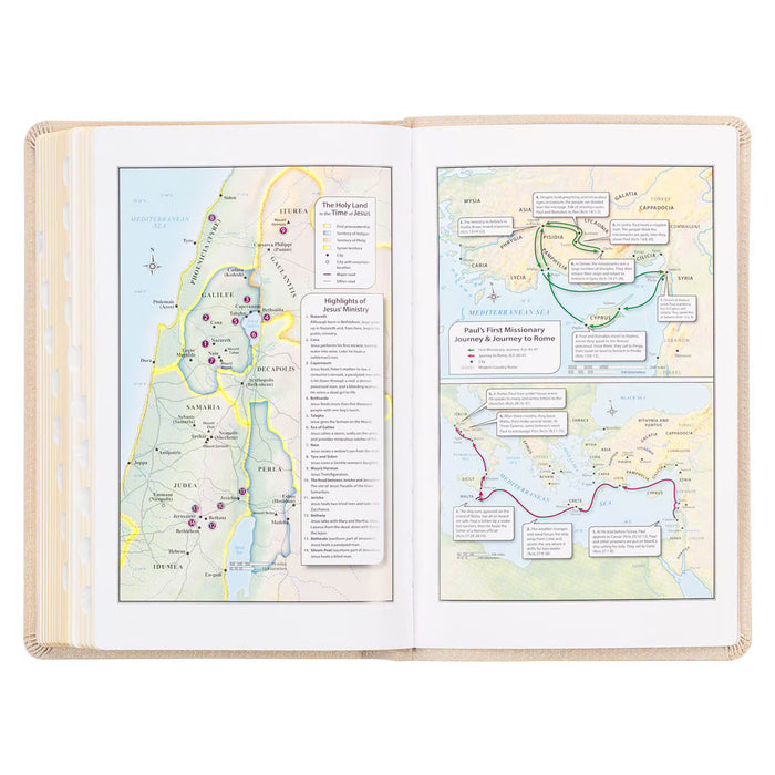 KJV Pearlized Ivory Faux Leather  Deluxe Gift Bible with Thumb Index