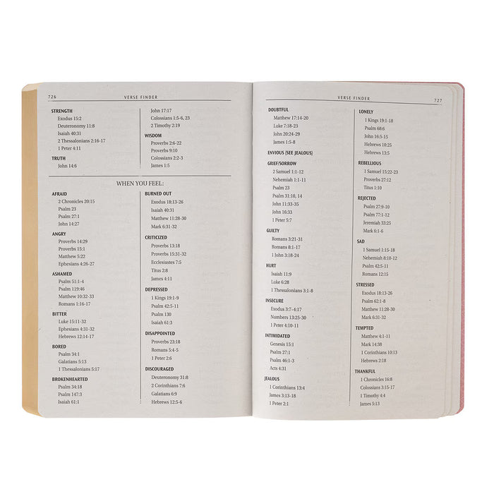 KJV Marbled Coral Pink Faux Leather Gift Bible