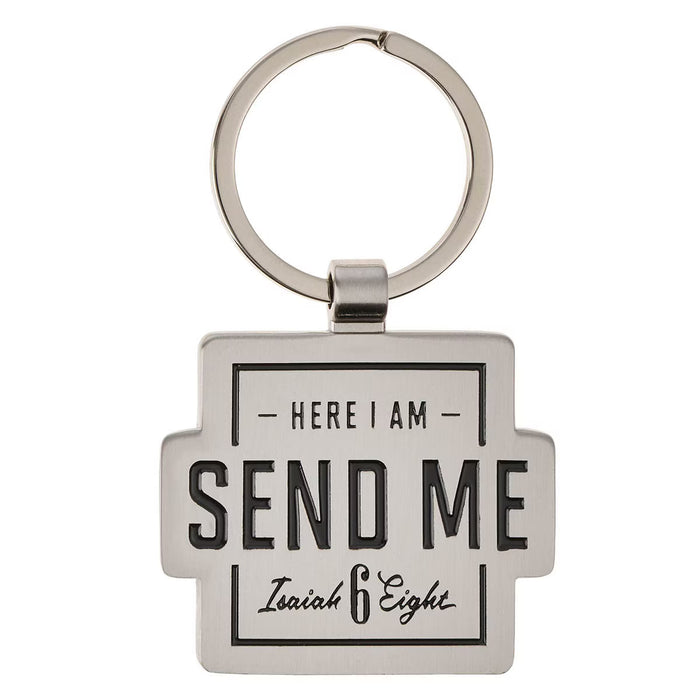 Send Me Silver Metal Keychain - Isaiah 6:8