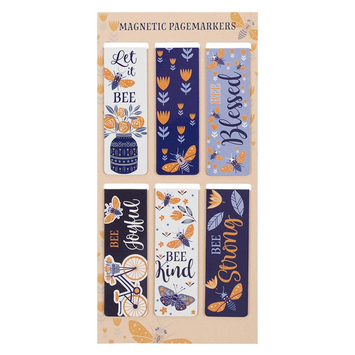 6PC - Let It Bee Magnetic Bookmark Set