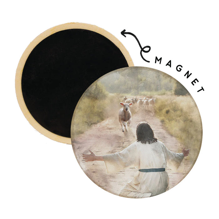 Prodigal Lamb Returns - Round Magnet