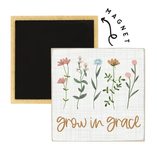Grow in Grace Square Magnet
