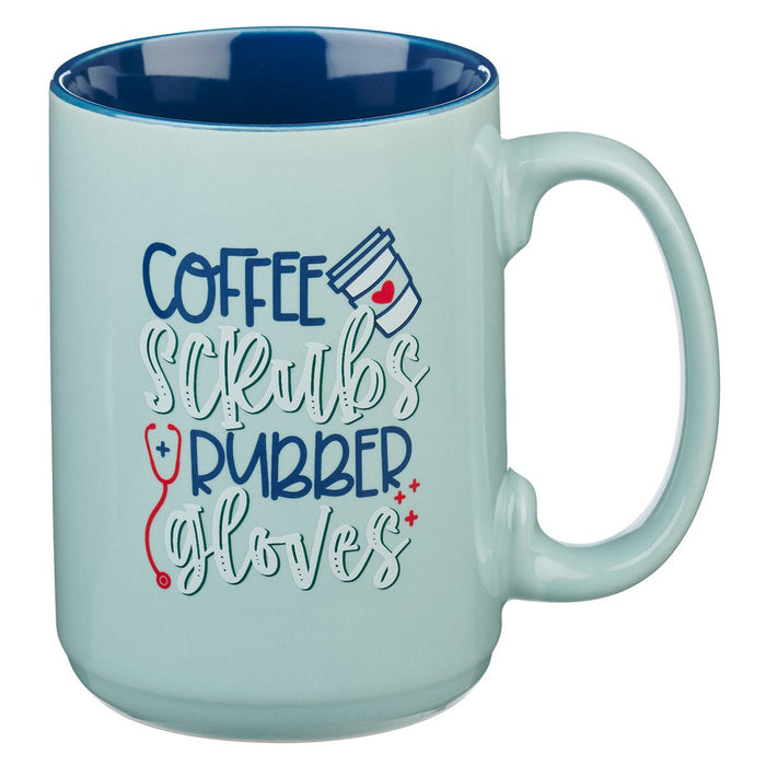 Coffee Scrubs Rubber Gloves Ceramic Coffee Mug