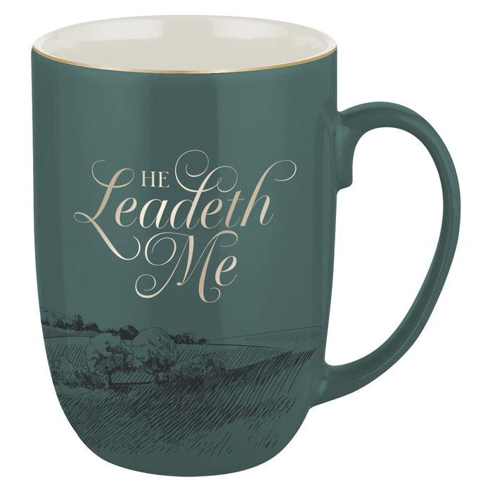He Leadeth Me Ceramic Mug